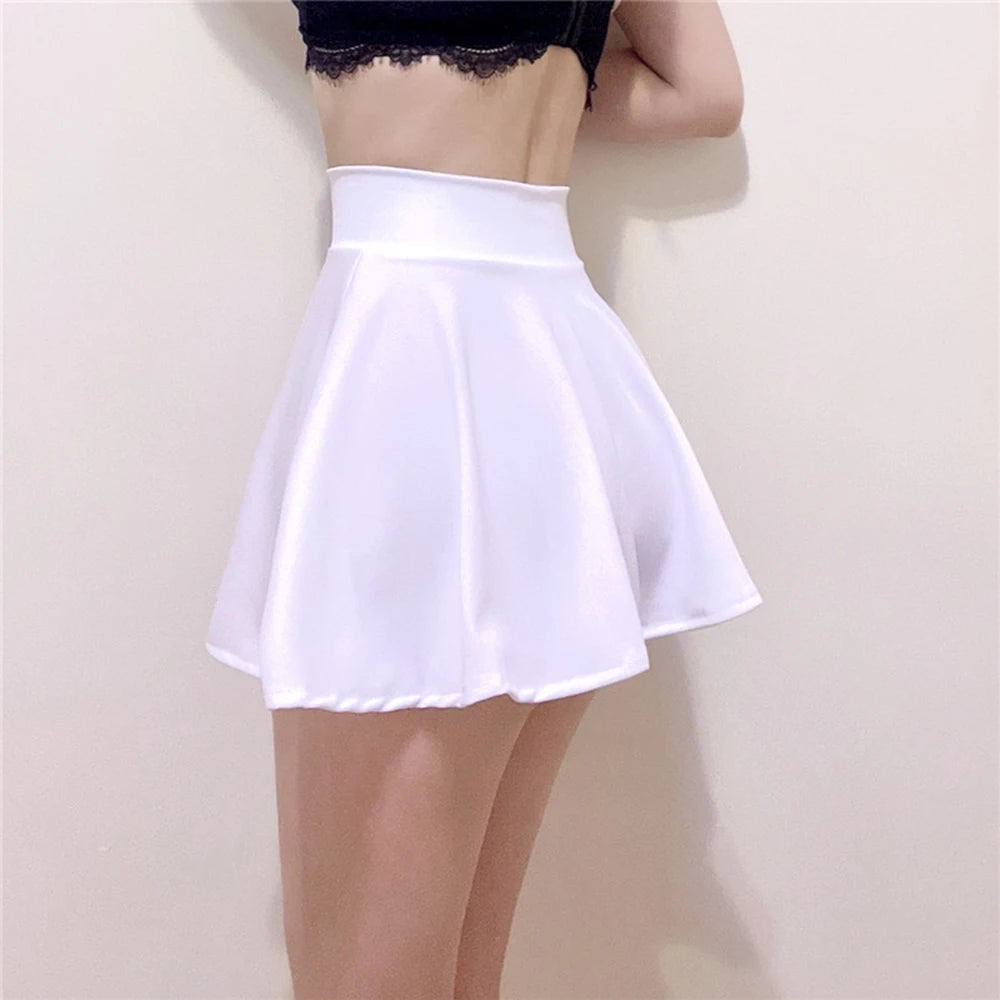 Pleated High Waist Skirt Without Lining