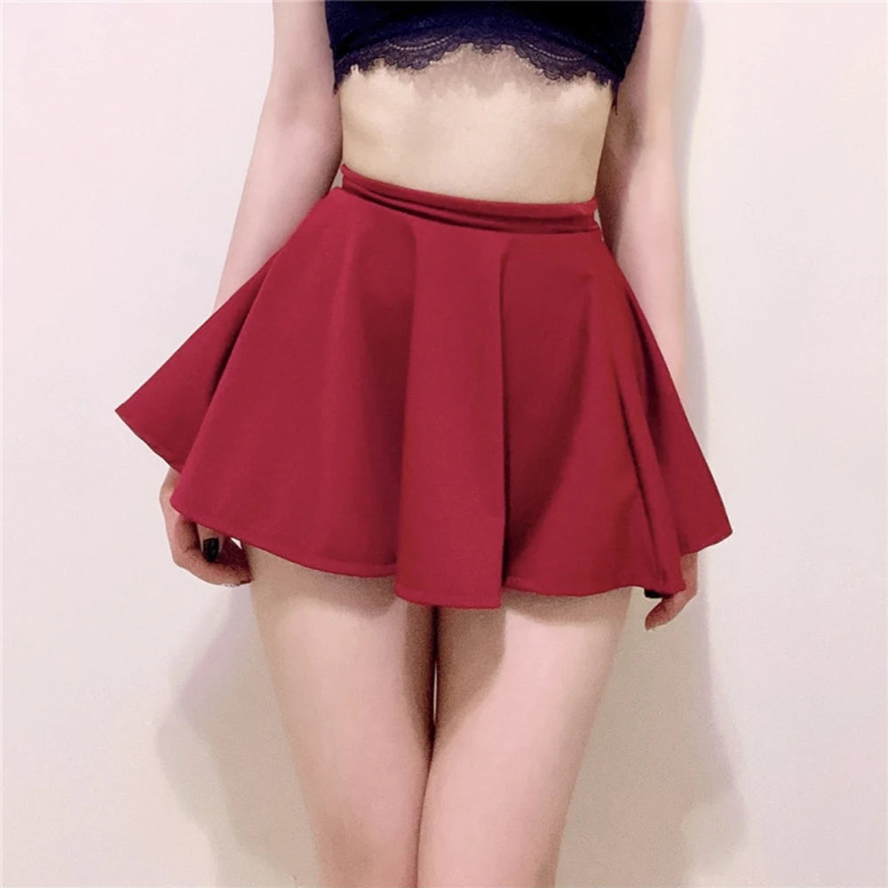 Pleated High Waist Skirt Without Lining