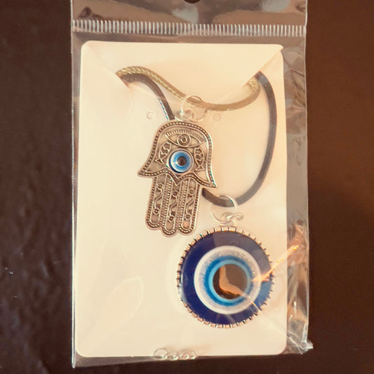 2 pack necklaces evil eye pendant #4