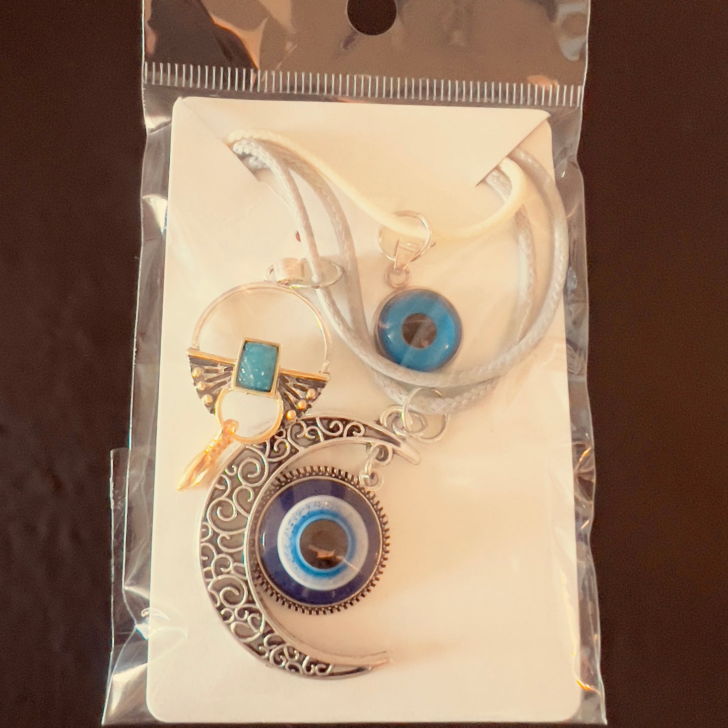 3 pack evil eye pendant necklaces #7