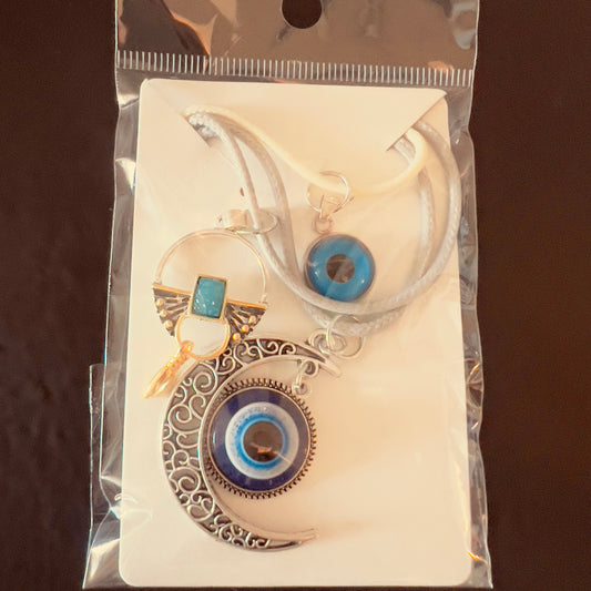 3 pack evil eye pendant necklaces #7