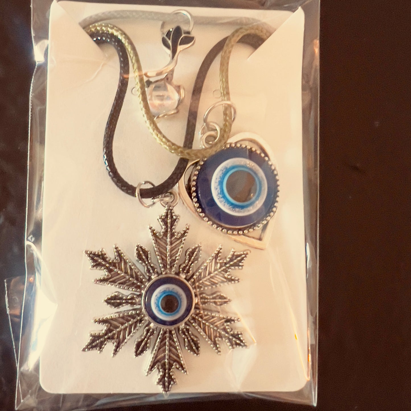 3 pack evil eye pendant necklaces #11