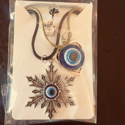 3 pack evil eye pendant necklaces #11