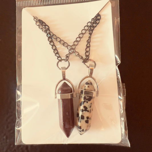2 pack crystal pendant necklaces #14