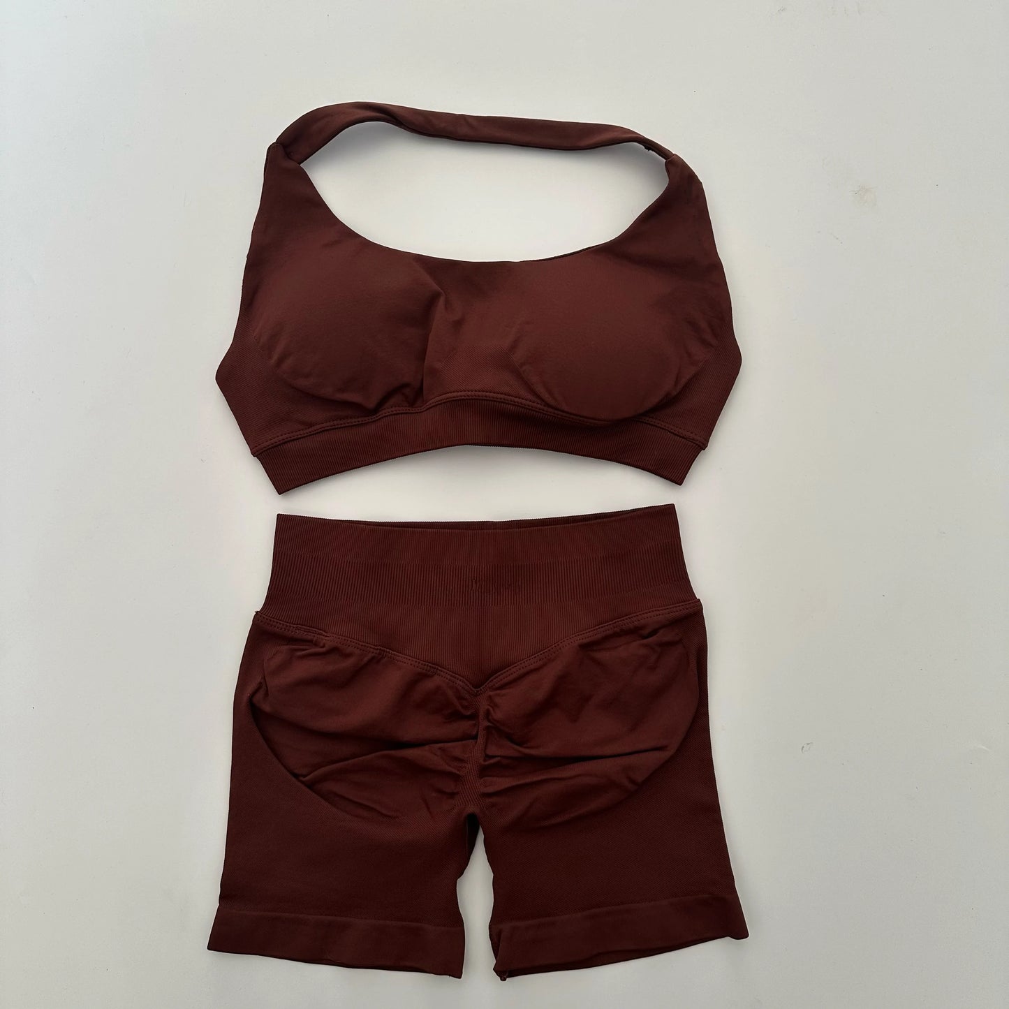 2Pcs Impact seamless Yoga Workout Sports Bra and Shorts Set