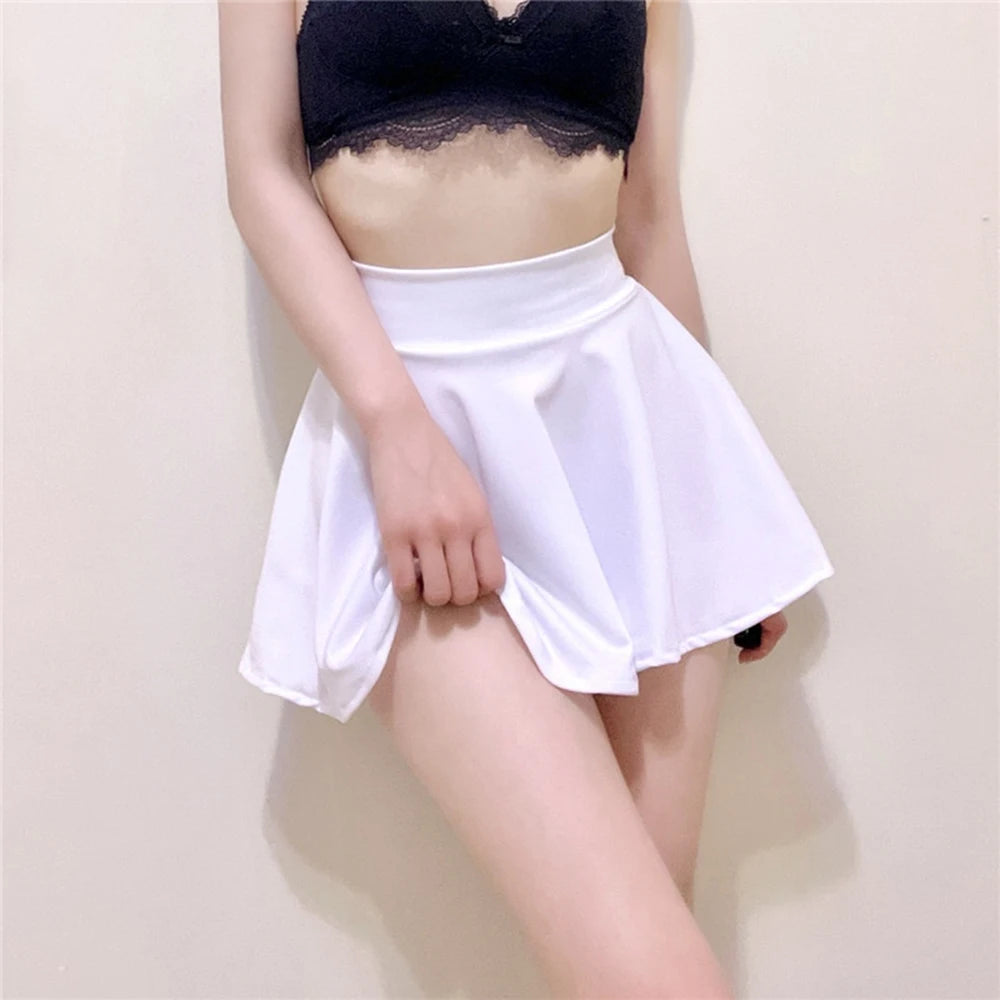 Pleated High Waist Skirt Without Lining