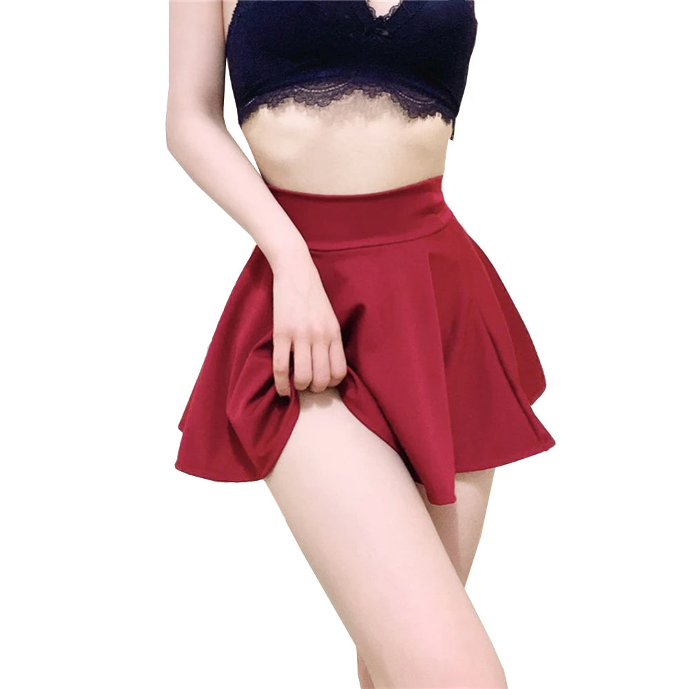 Pleated High Waist Skirt Without Lining